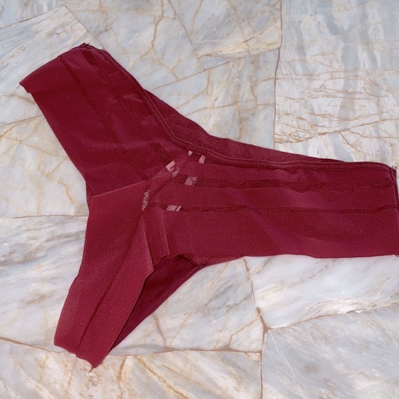 Victoria's Secret Other - Victoria's Secret V-String Very Sexy‎ Thong Panty Lace Mesh Underwear Small